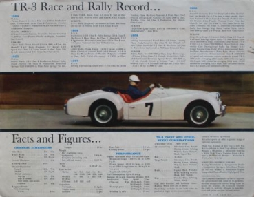 Triumph TR 3 Modelprogram 1960 Carbrochure (4535)